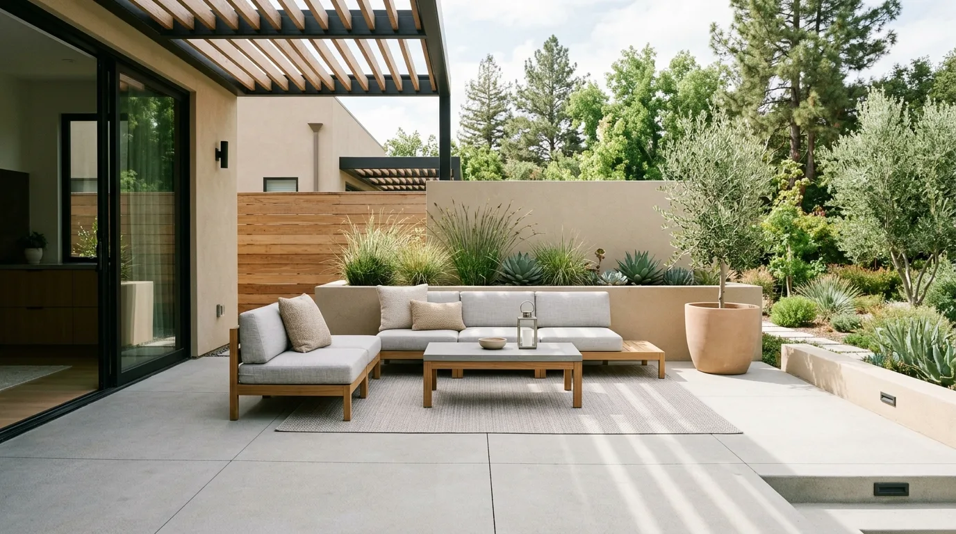 Use layered heights to make planting feel richer inspiration for a backyard patio.